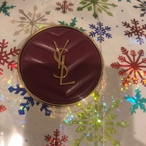YSL Purple Compact  filled with vibrant purple blush with Gold Logo
